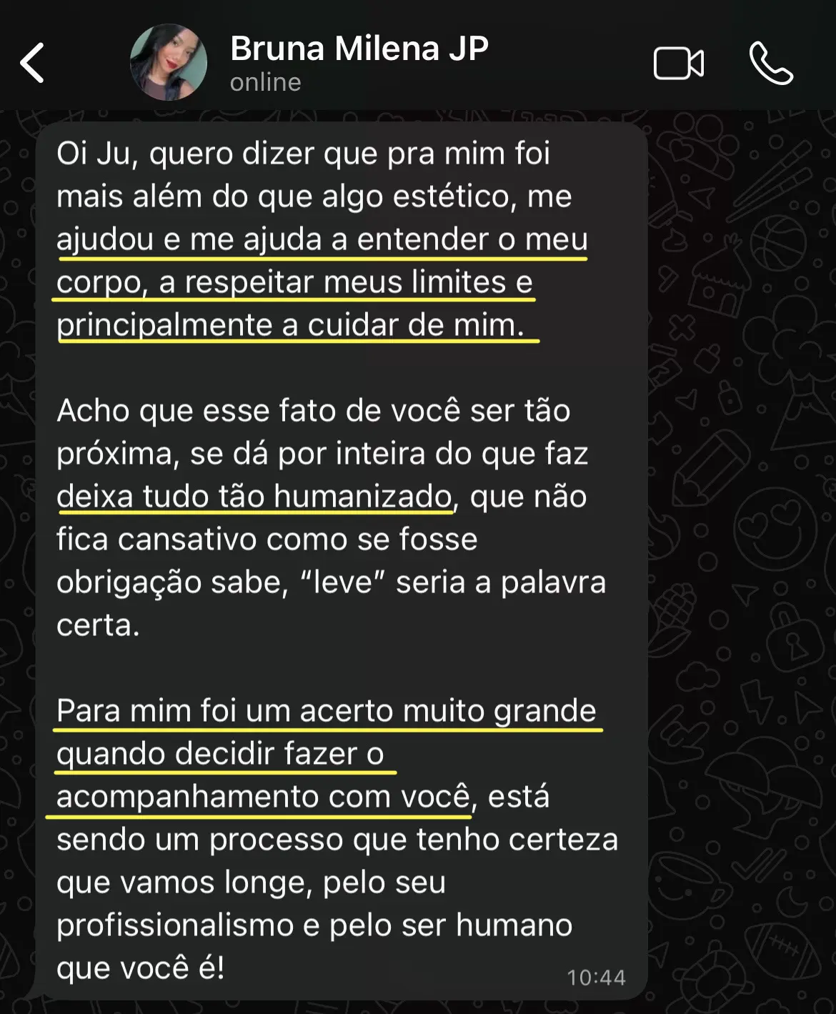 Feedback de aluna 3